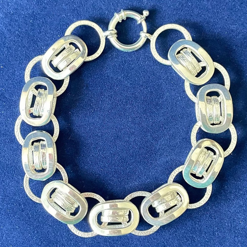 Sterling 8 1/2” Bracelet 44 grams